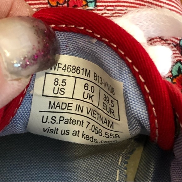 ๐ 6/$60, 60. KEDS x Taylor Swift, Floral Print, Canvas Sneakers, Size 8.5 - Picture 8 of 10